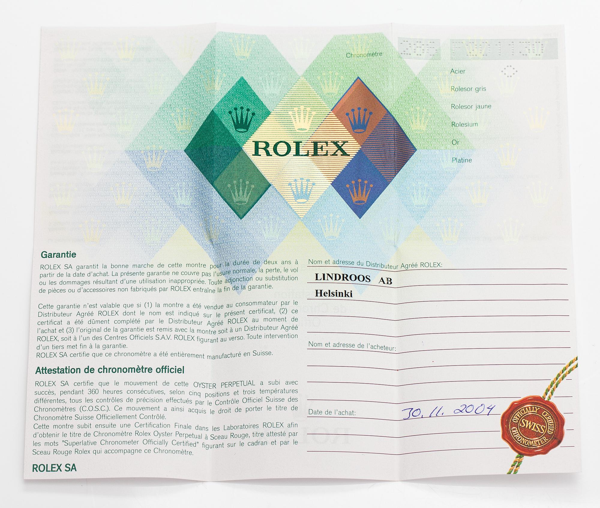 Rolex, Oyster Perpetual, Date, wristwatch, 26 mm.