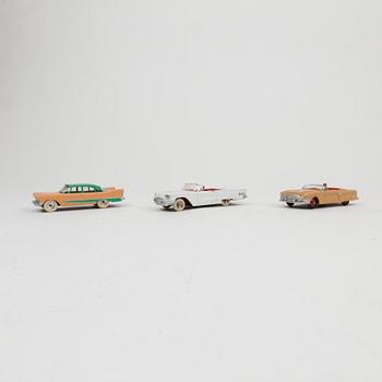 Ten Dinky toys cars England and France 1950/60s.