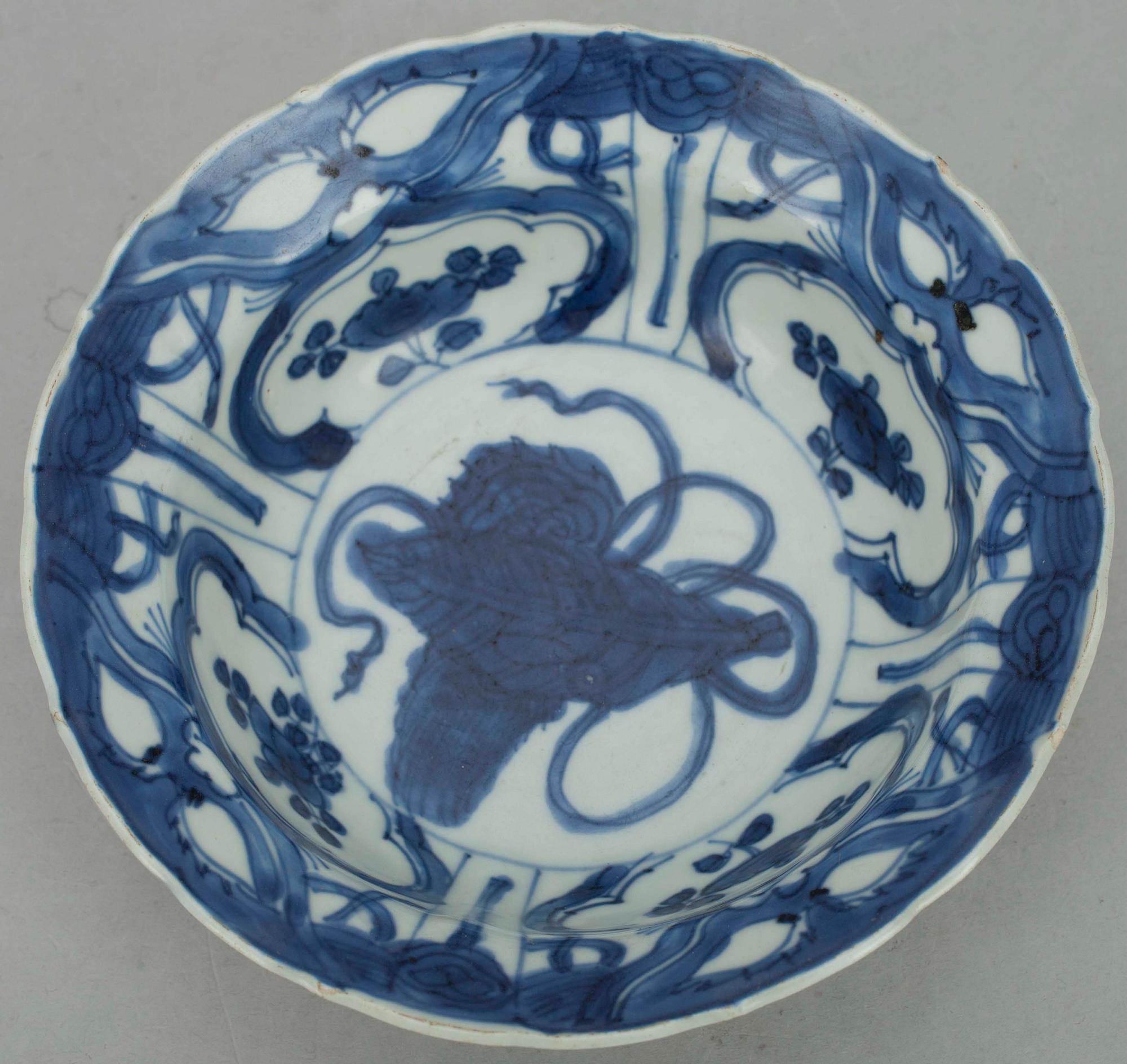 SKÅL, kraakporslin, Kina, Ming dynastin, Wanli (1572-1620).