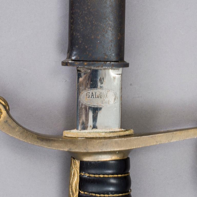 A Swedish infantry officer's sabre 1899 pattern with scabbard.