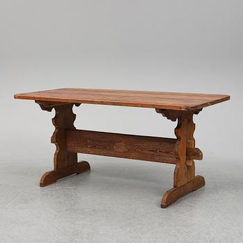 A pine table, 19th Century.