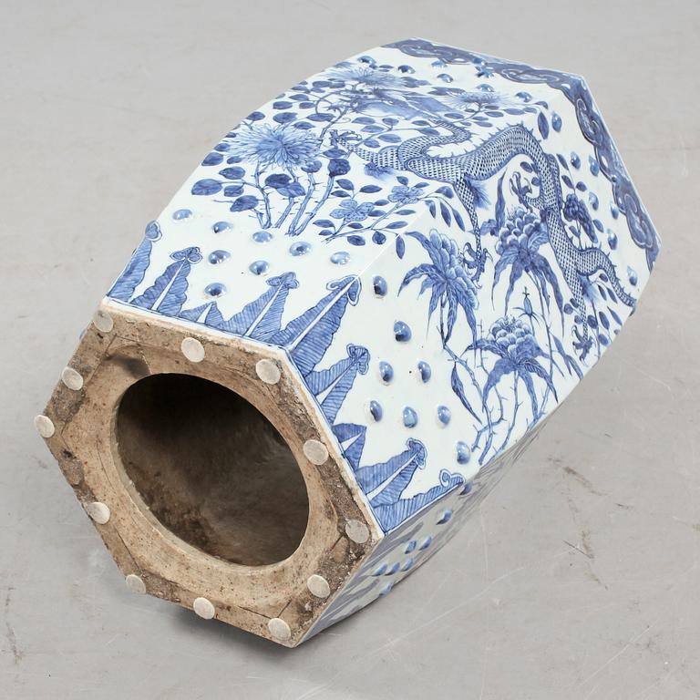 TRÄDGÅRDSPALL, porslin, Kina, 1800/1900-tal.