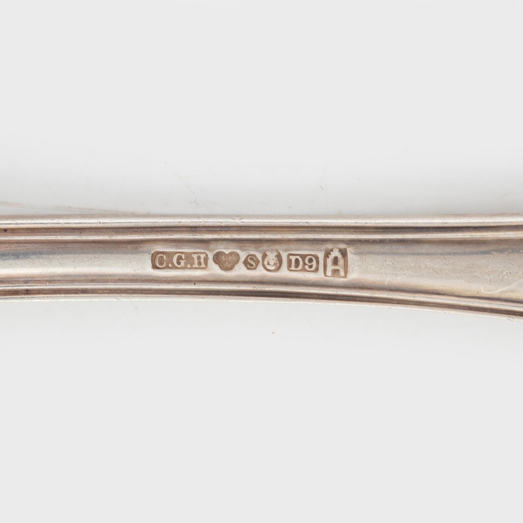 Bestickservisdelar, 18 st, bl.a. Pehr Blommert, Gävle 1825.