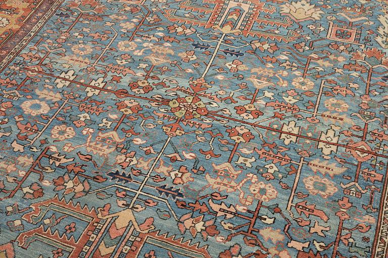 Carpet, Heris, approx. 355 x 290 cm.