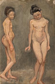 548. Hugo Simberg, STUDY OF A NAKED MODEL.