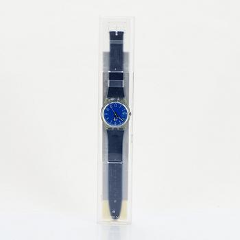 Swatch, Blu-Lui, wristwatch, 34 mm.