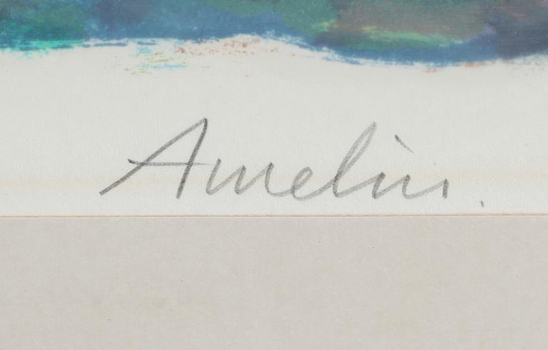 ALBIN AMELIN, färglitografi, signerad, numrerad 310/310.