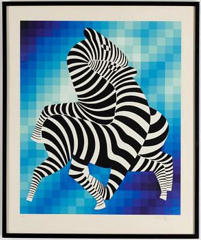 Victor Vasarely, silkscreen, 1987, signed and numbered 123/275.