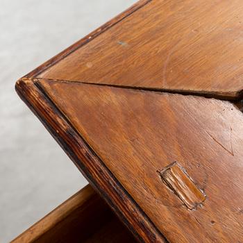 A late Gustavian style mahogany  desk., end of the 19th Century.