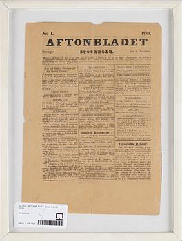 AFTONBLADET, första numret 1830.