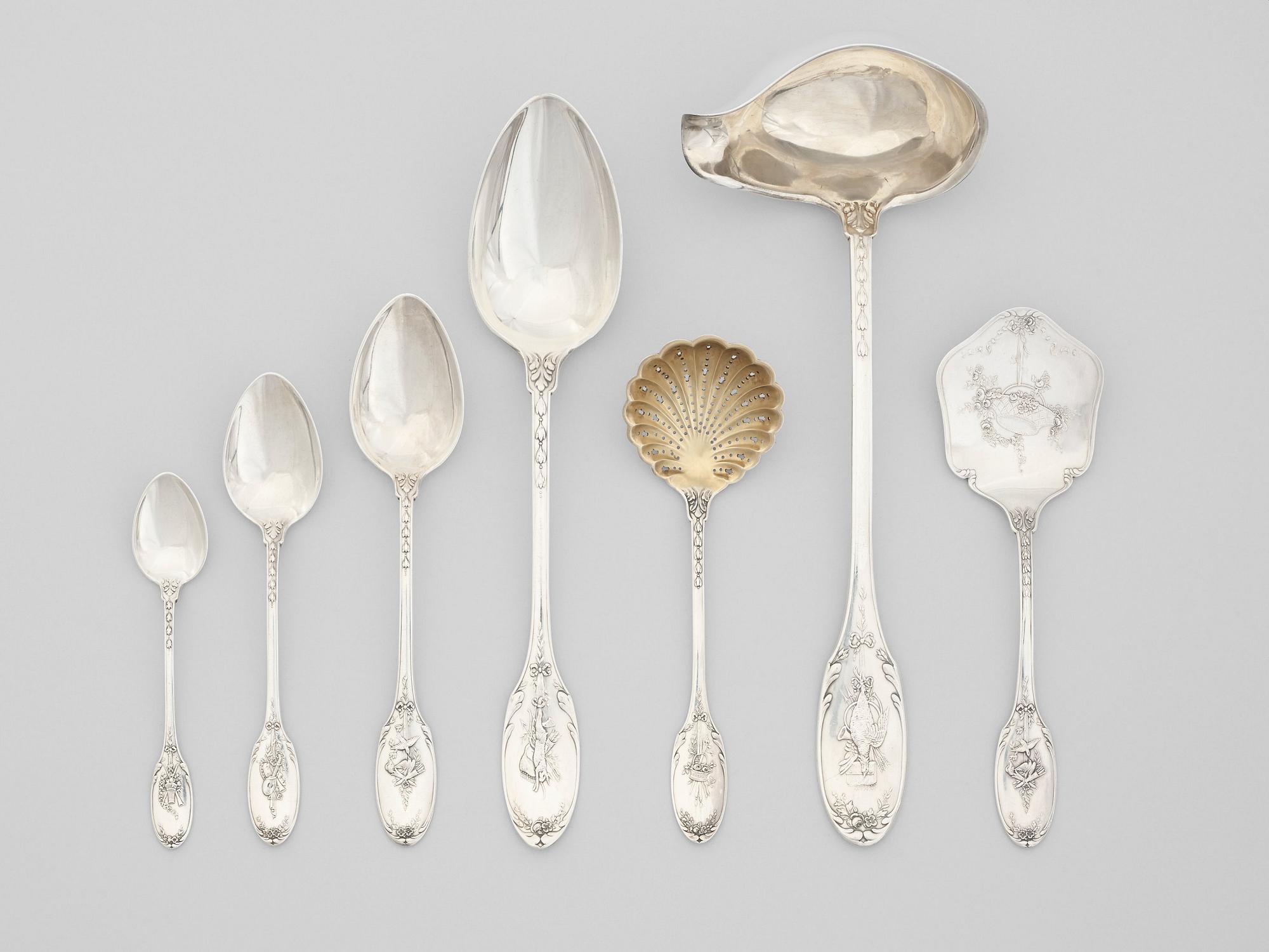 A Swedish 20th century 126 piece table-cutlery, marks of W.A. Bolin, Stockholm 1935.