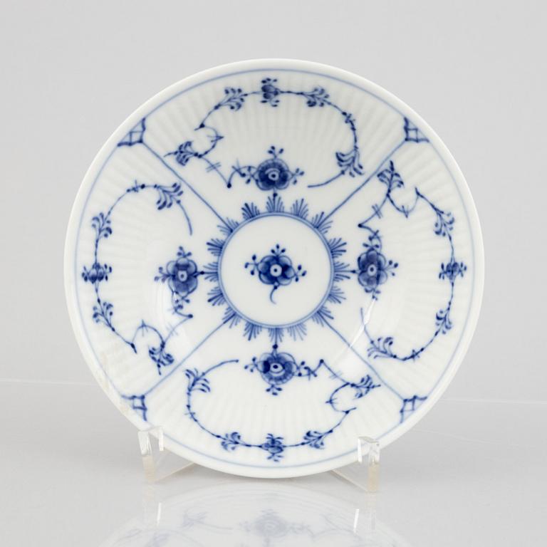 A group of three 'Blue Fluted' porcelain bowls, Royal Copenhagen, model '211', '592', '2302', 1893-1923 and 1950-60's.