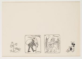 Elsa Beskow, Tant Grön plockar blåsippor med Petter och Lotta.