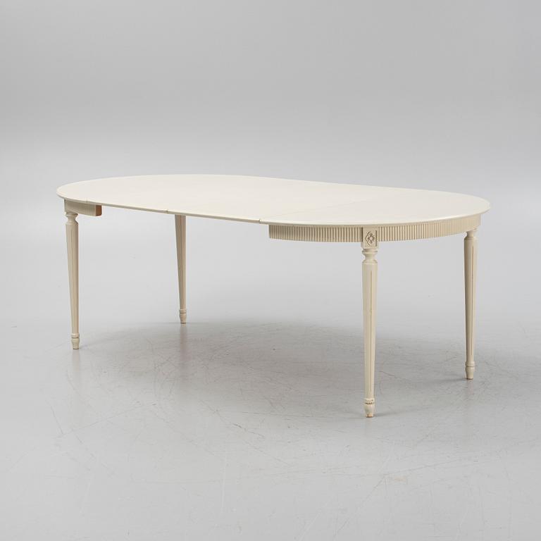 A Gustavian style dining group, mid 20th Century.