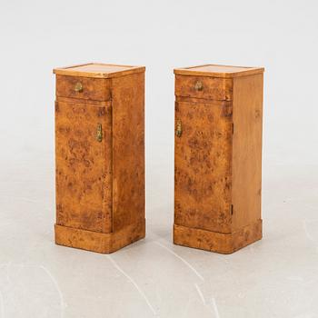 Bedside tables, a pair from the early 20th century.