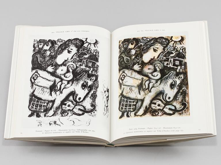 KONSTBÖCKER, 2 st, " Chagall Litographe III" och "Chagall Lithographe IV", 1900-talets andra hälft.