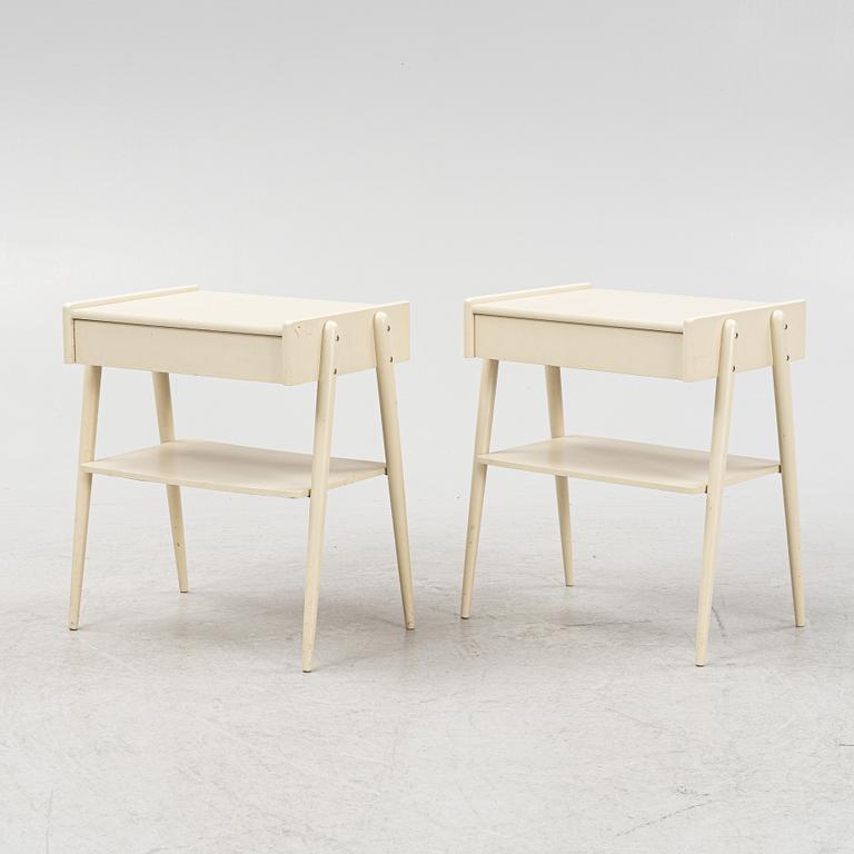 A pair of bedside tables, AB Carlström & Co, 1950's/60's.