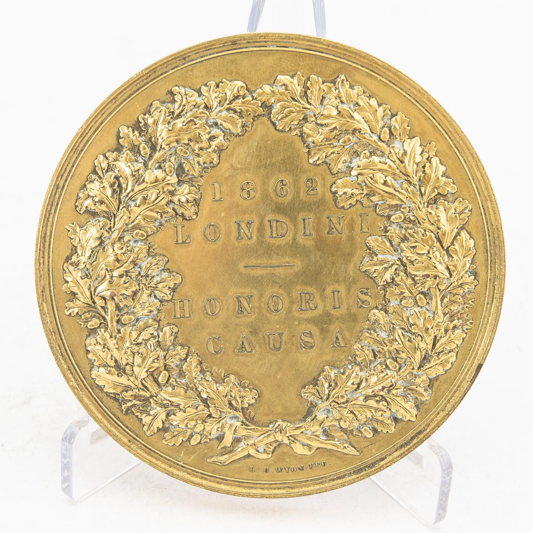 Medal, '1862 Londini Honoris Causa'
International Exhibition, London 1862.