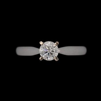 21. RING, briljantslipad diamant, ca 0.50 ct.