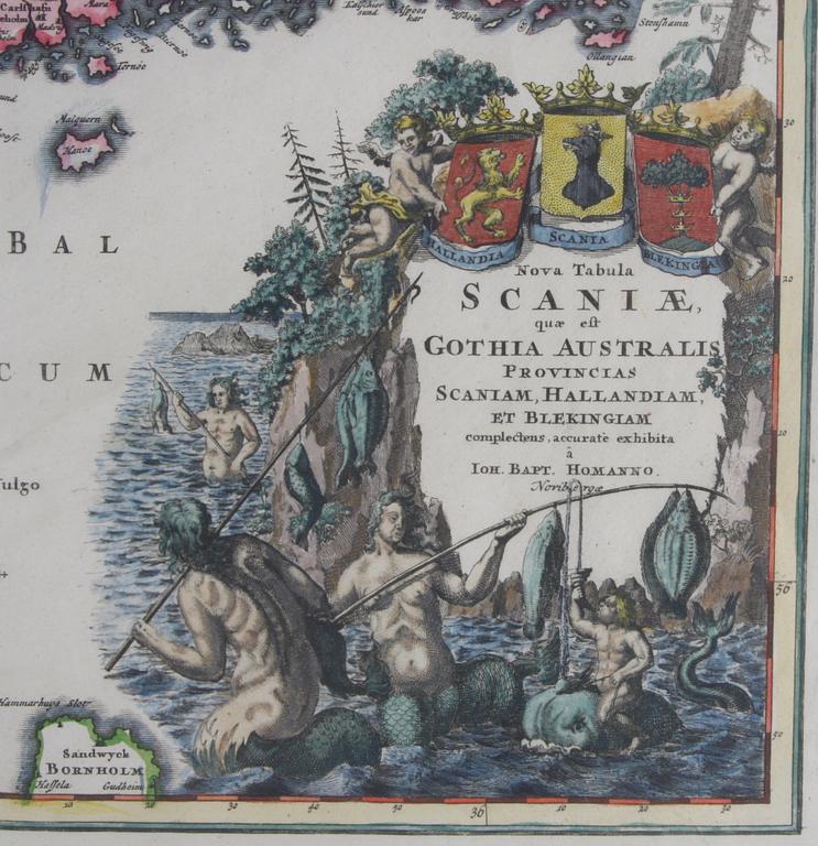 KARTA, J B Homann, 1700-tal.