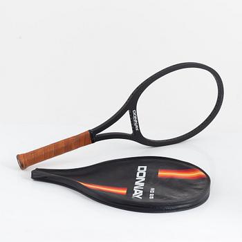 Tennis racket, Signed by Björn Borg. Donnay. Specially customized mid 25 wood racket.