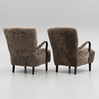 Fåtöljer, ett par, Swedish Modern, 1930/40-tal.