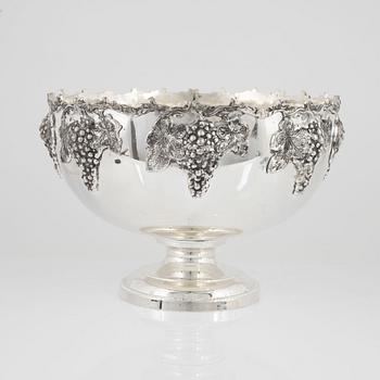 Wine cooler, nickel silver, later part of the 20th century.