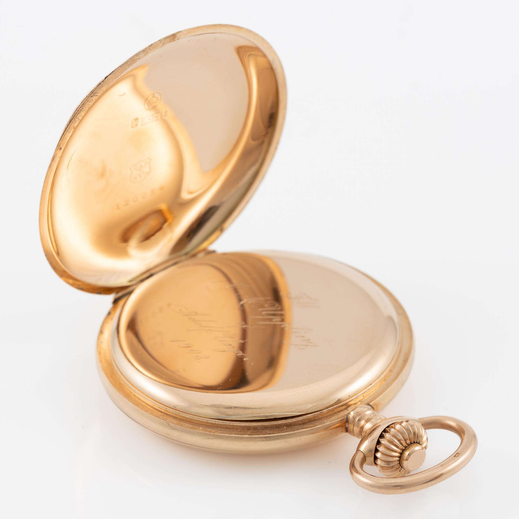 J.W Grönbäck, Stockholm, fickur, savonett, 51 mm.