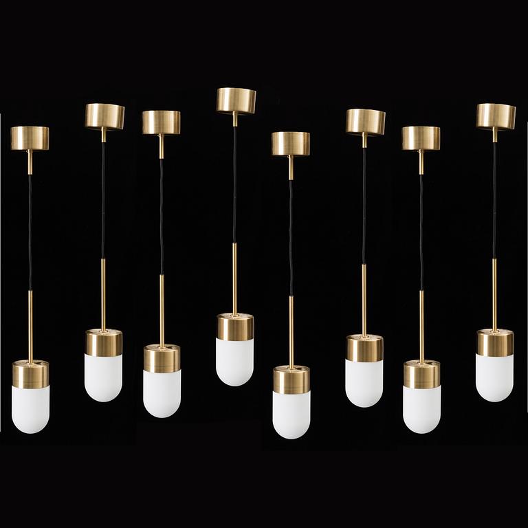 a set of 8 'Vox' pendants by NIclas Hoflin, for Rubn, 21th century.