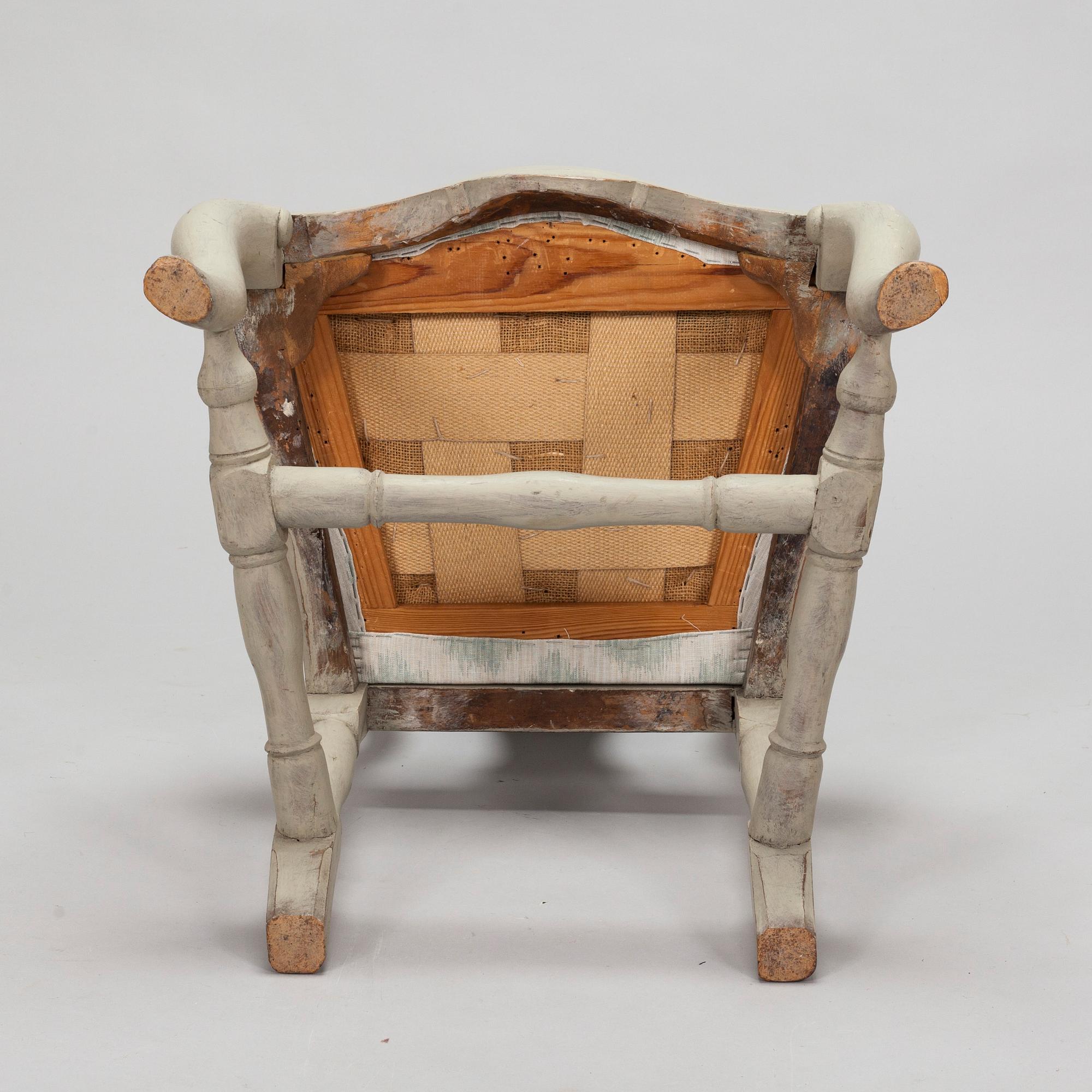 An 18th century rococo chair.