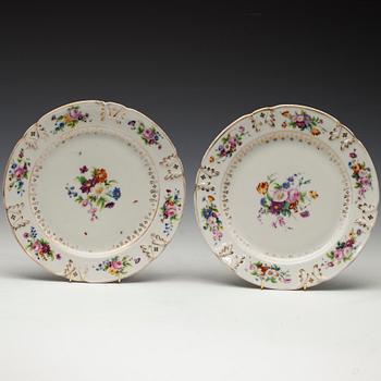 TALLRIKAR, 2 st, OCH STEKFAT, Frankrike/Ryssland, empire 1800-talets början.