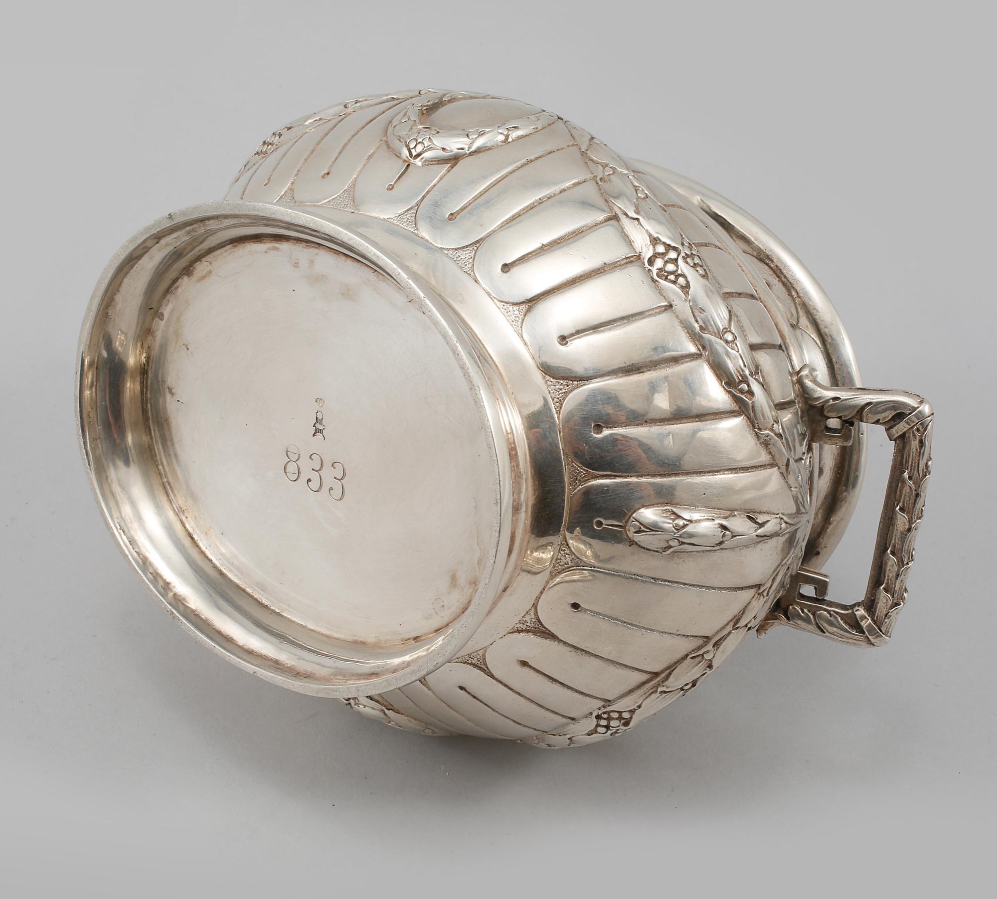 SOCKERSKRIN, silver, svenska samt oidentifierad stämpel, tidigt 1900-tal.