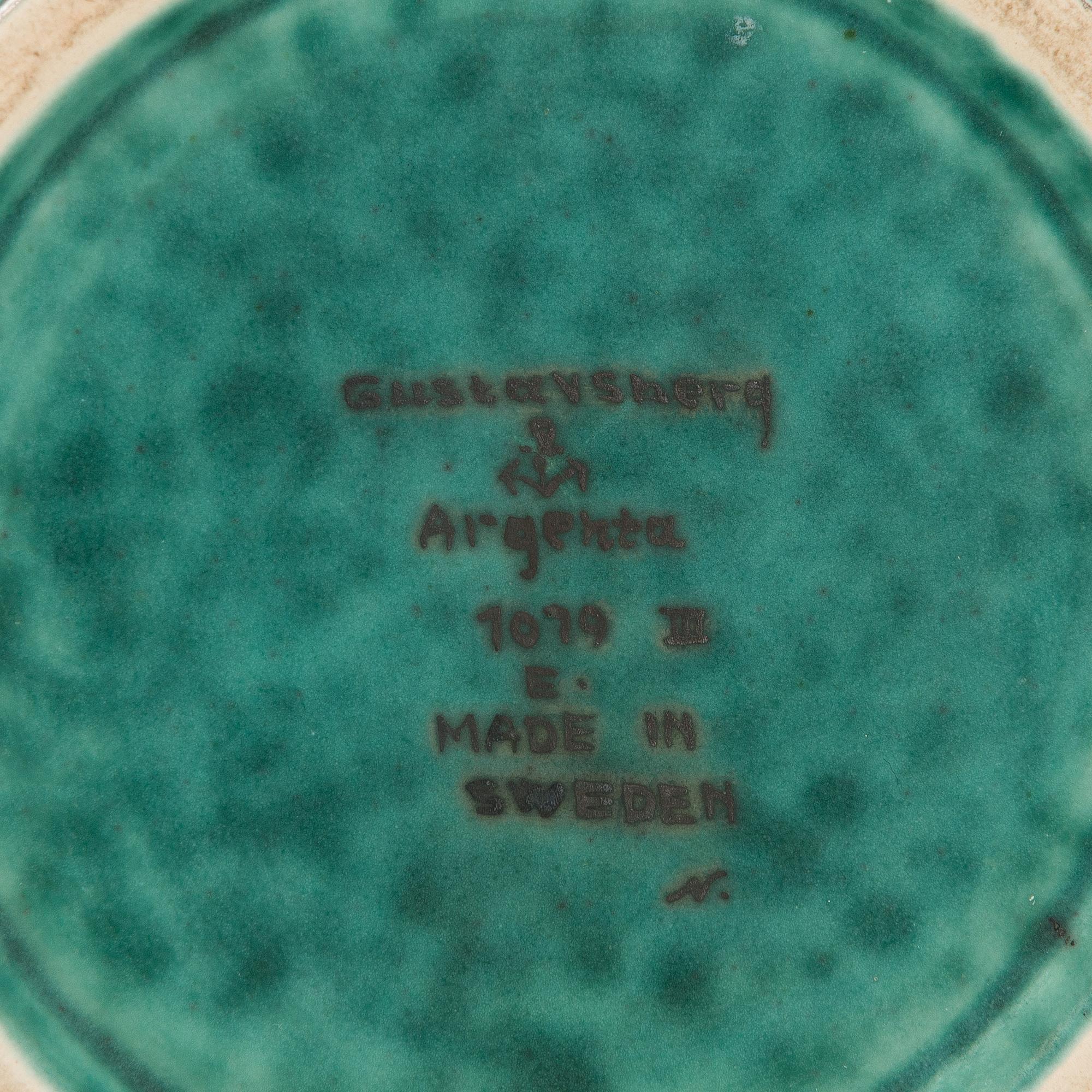 Wilhelm Kåge, a ceramic vase, "Argenta", Gustavsberg 1935.