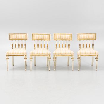 A set of four late Gustavian-style chairs, circa 1900.