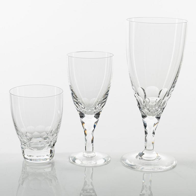 Ingeborg Lundin, glass service, 23 pieces, "Carina", Orrefors, second half of the 20th century.