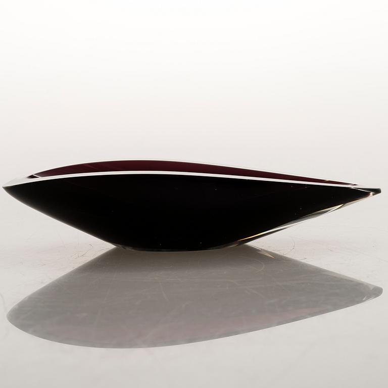 KAJ FRANCK,  A glass bowl signed Kaj Franck Nuutajärvi Notsjö -53.