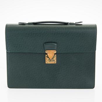 Louis Vuitton, a Green Taiga 'Kourad' Briefcase.