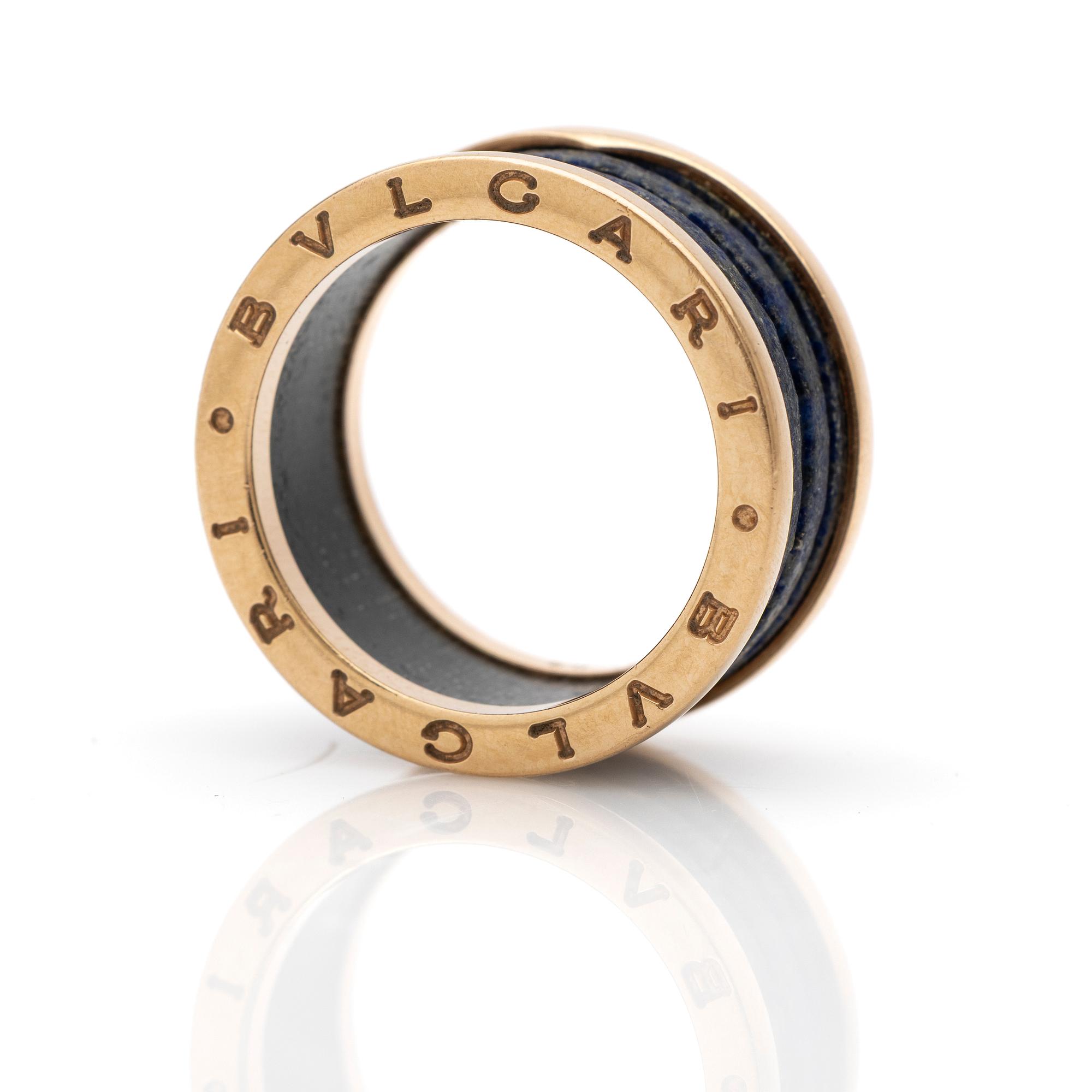 Bulgari, B.Zero1 ring. 18K gold and lapis lazuli.
