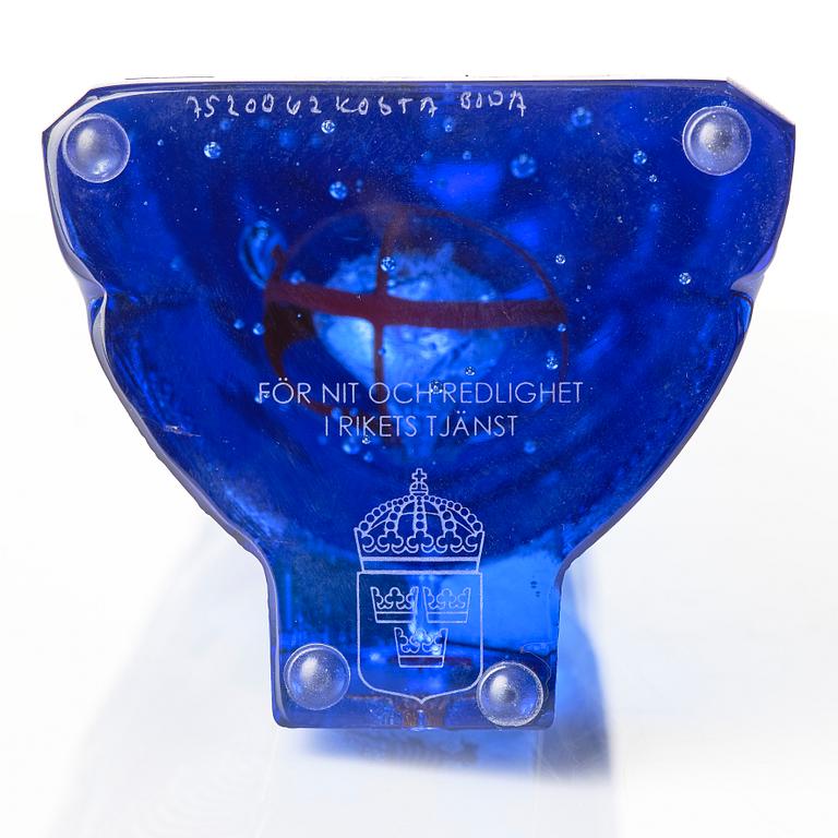 Bertil Vallien, sculpture, "The sky is the limit", glass, Kosta Boda.