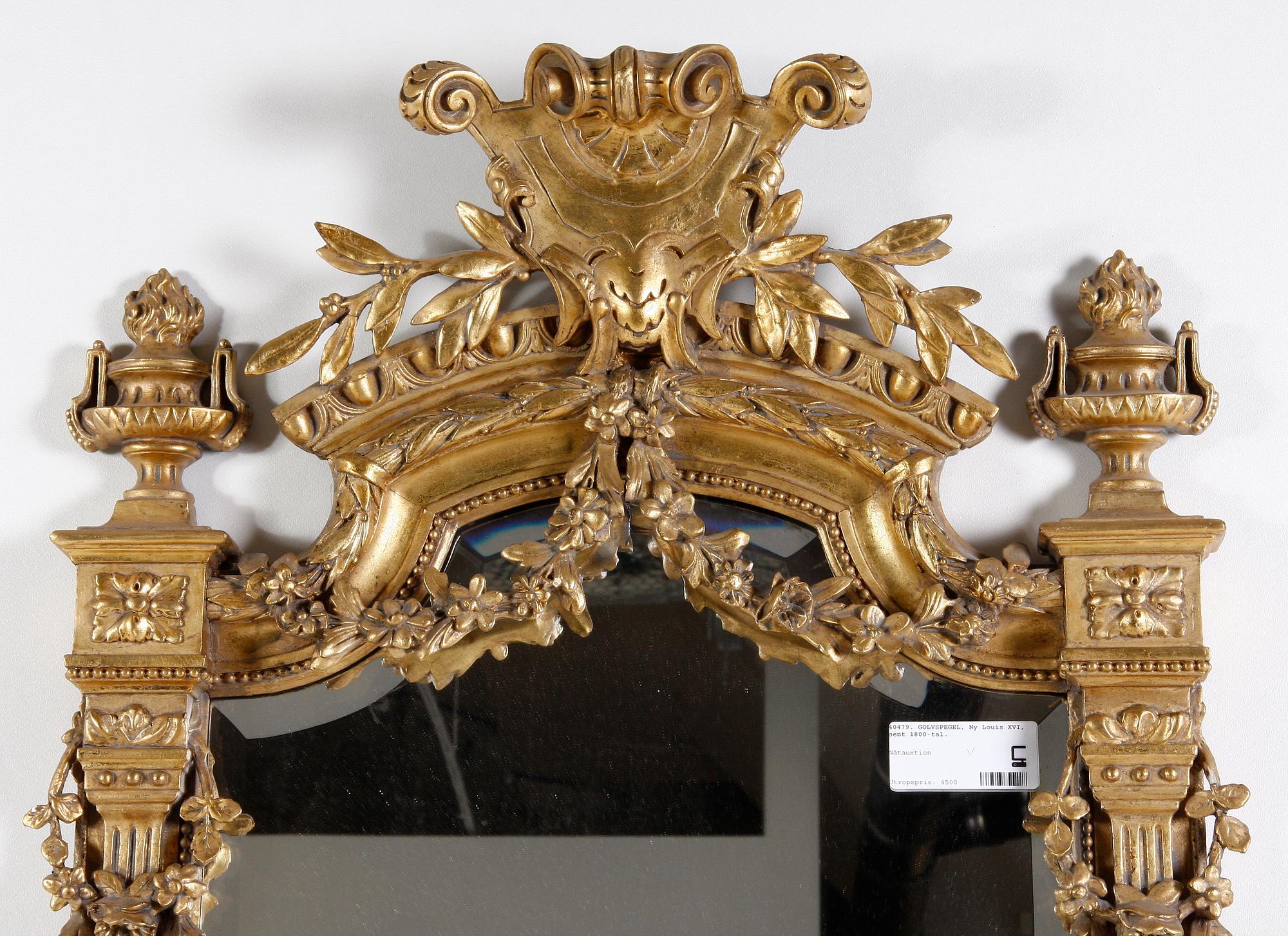GOLVSPEGEL, Ny Louis XVI, sent 1800-tal.