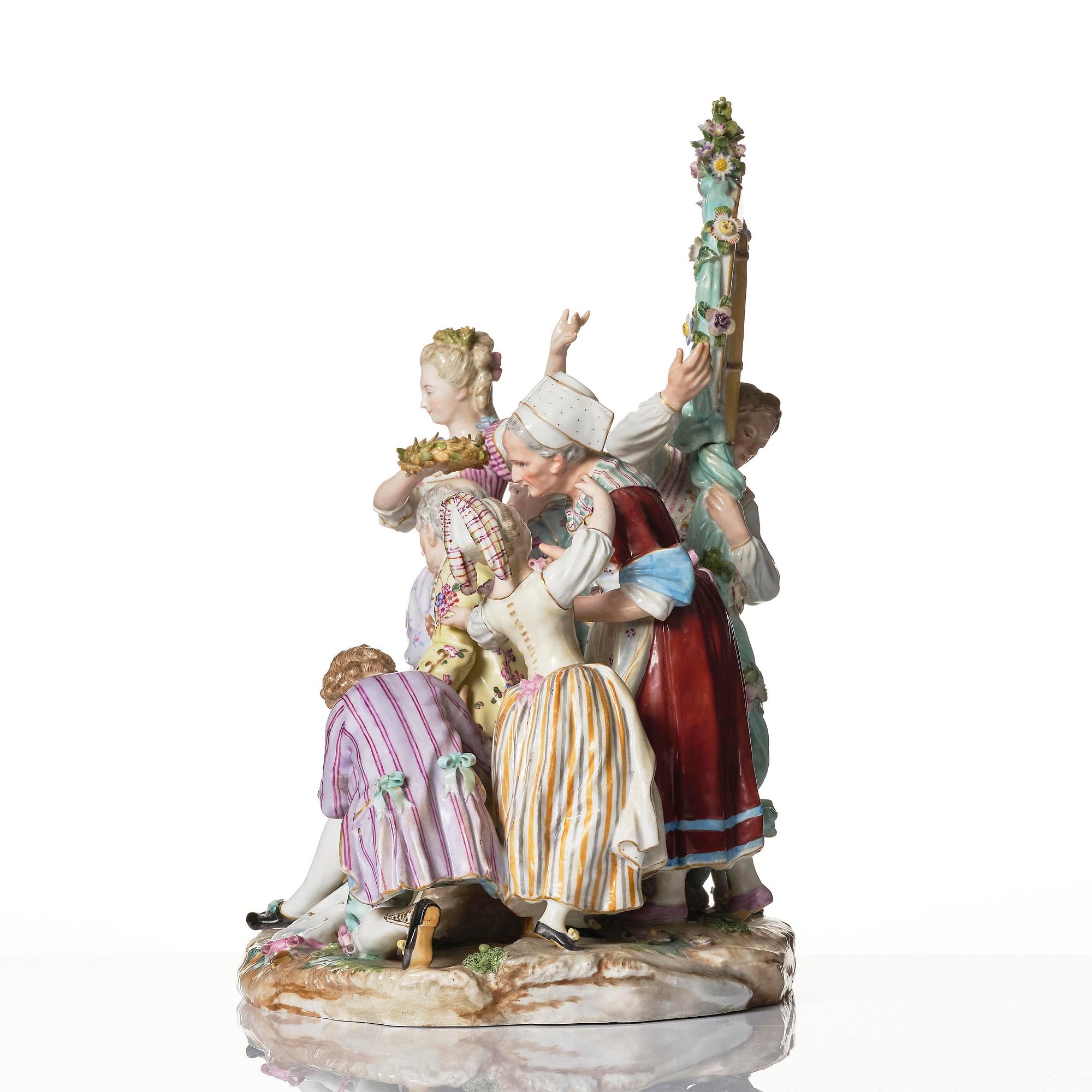 A Meissen figure group, 19th century.