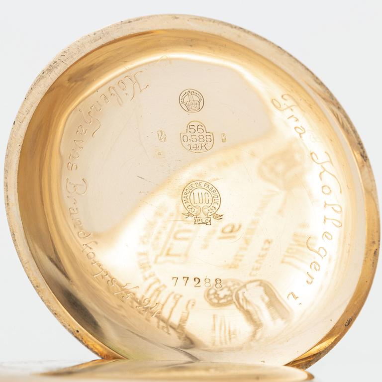 L.U.C, "Chopard", pocket watch, hunter, 54,5 mm.