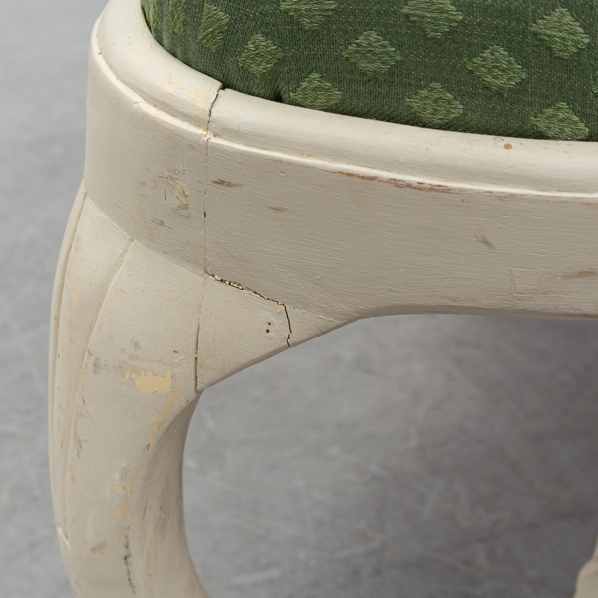 A pair of rococo armchairs, mid 18th Century.