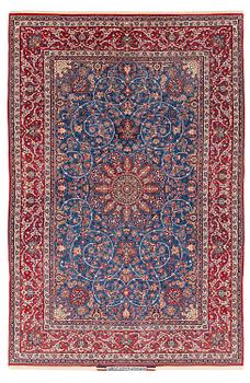 412. A semi-antique Isfahan signerad (Ahmad) Seirafian, c. 228 x 150 cm.