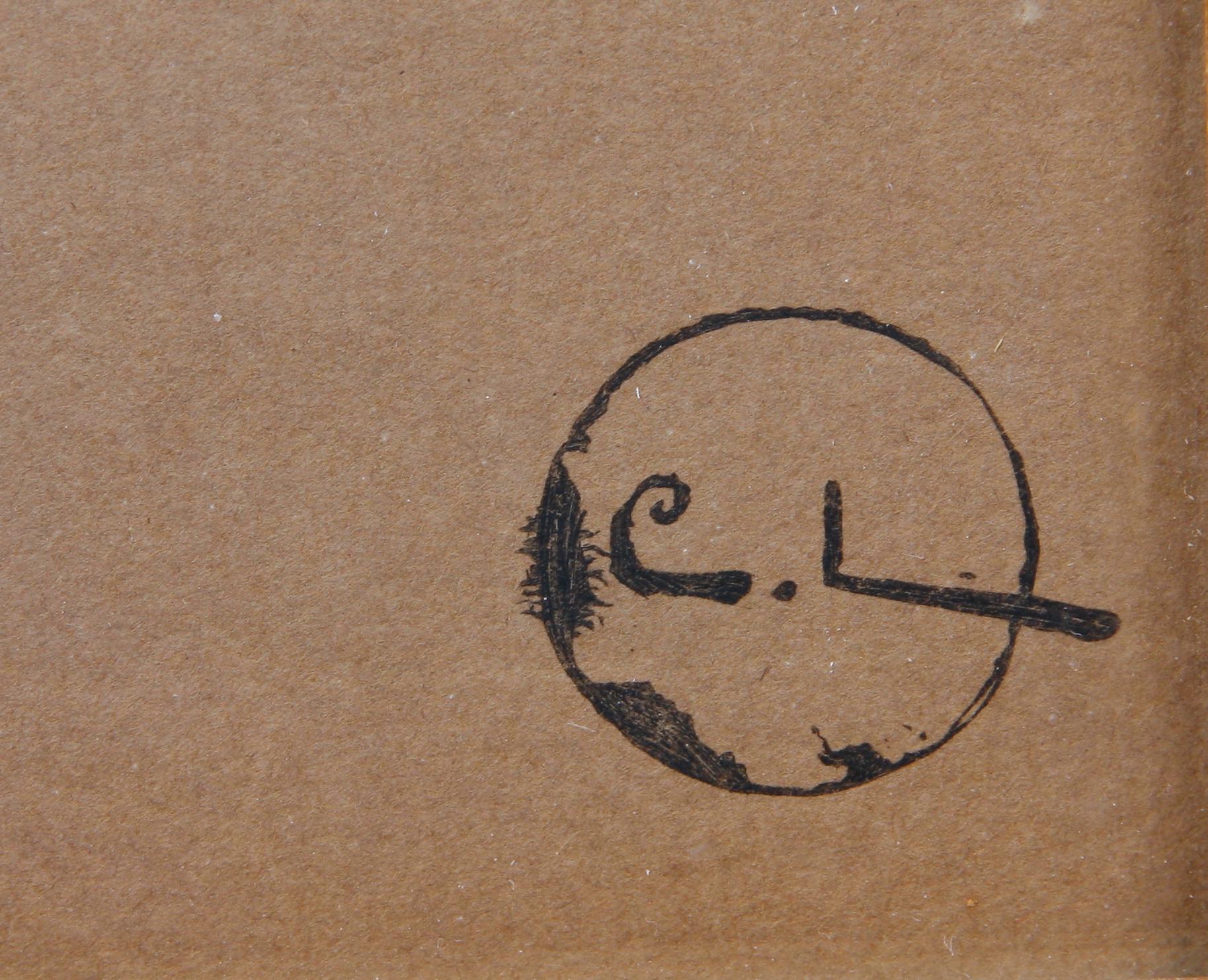 CARL LARSSON, litografi, monogramsign i trycket, tidigt 1900-tal.