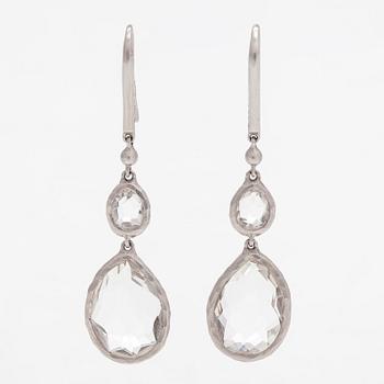 Gucci, örhängen, 18K vitguld och bergskristall.