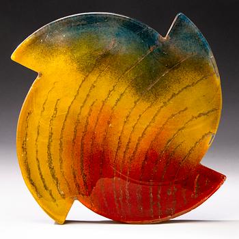 NANNY STILL, sculptur,'Fire', signed, Nanny Still. Studioglass Koen Vanderstukken Niel. Belgium 2000.