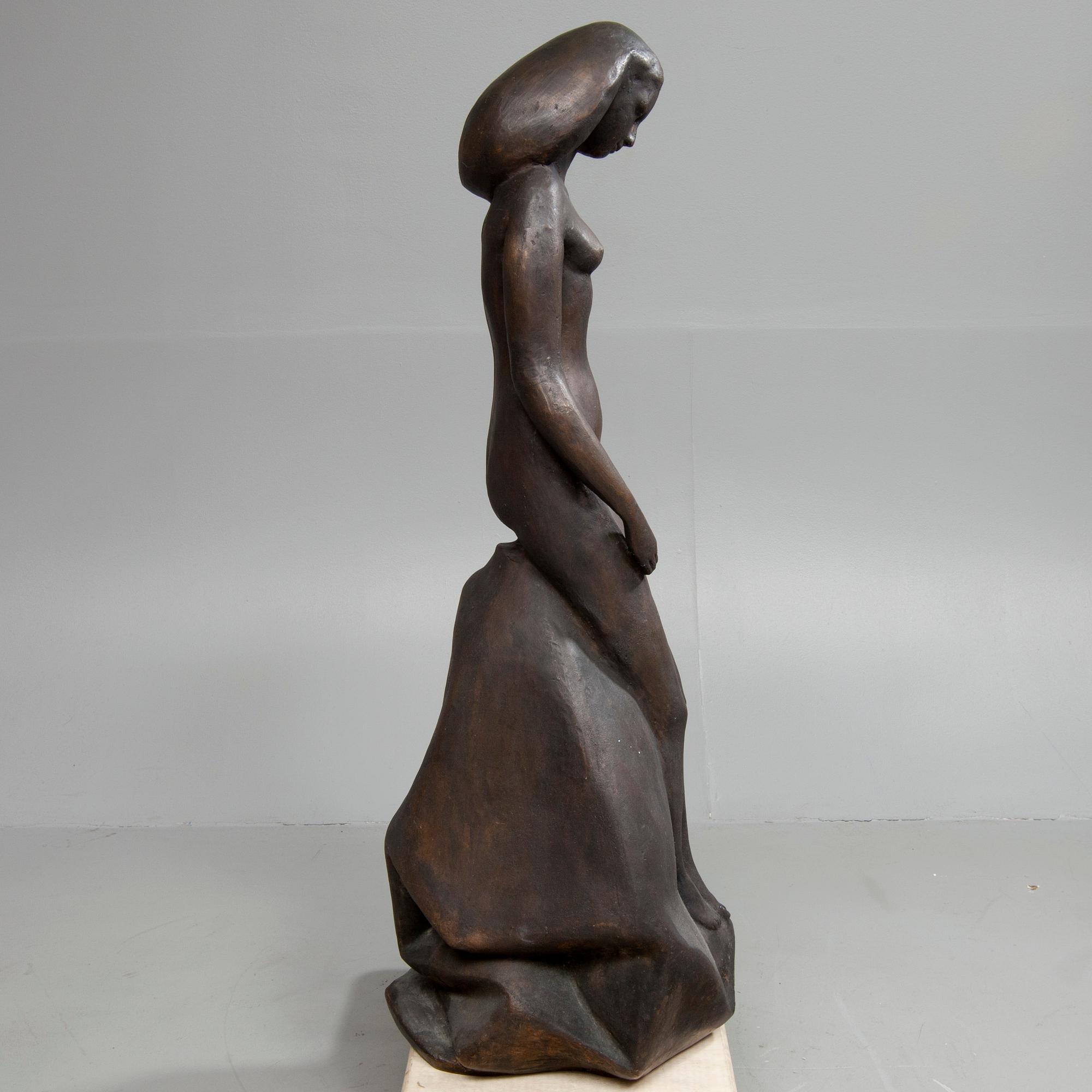 OKÄND KONSTNÄR, skulptur, brons, 1980-tal.