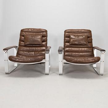 Ilmari Lappalainen, a pair of 1960s 'Pulkka', easy chairs for Asko.