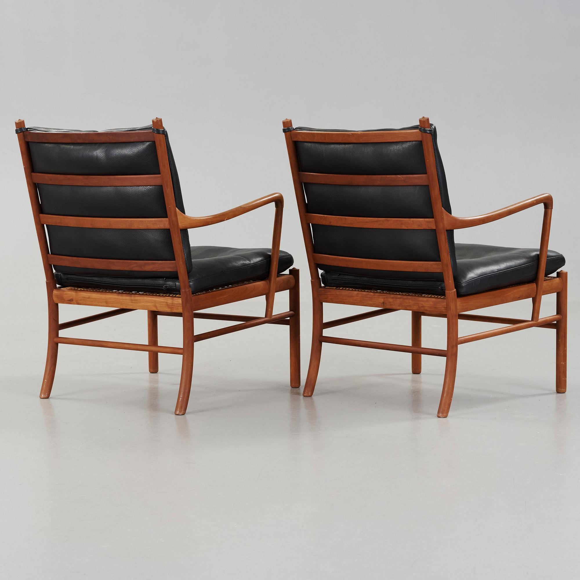 Ole Wanscher, karmstolar, ett par, "Colonial Chair, PJ 149", Poul Jeppesen, Danmark.